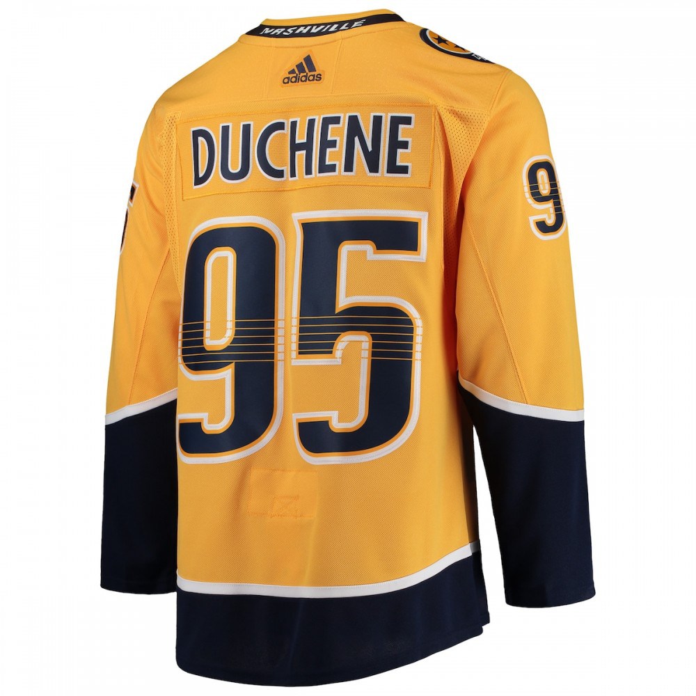Matt Duchene Nashville Predators adidas Home Authentic Player Jersey - Gold-Pro Kit Vault | Brand New 26/27 Sports Jerseys